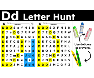 Letter Hunt Letter D Activities