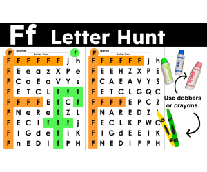 Letter Hunt Letter F Activities
