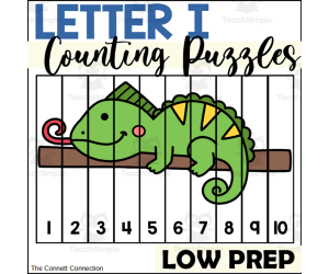 Letter I Counting to 10 Puzzles