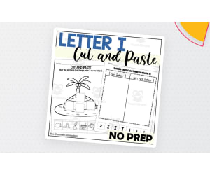Letter I Cut and Paste Worksheets