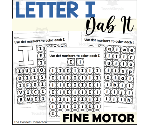 Letter I Dab It Worksheets
