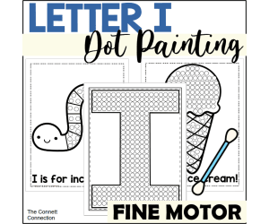 Letter I Dot Painting