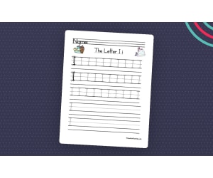Letter I Handwriting Practice Worksheet