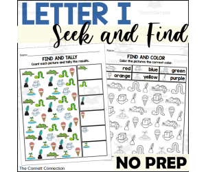 Letter I Seek and Find Worksheets
