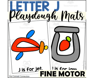 Letter J Playdough Mats