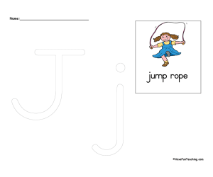 Letter J Tracing Worksheet