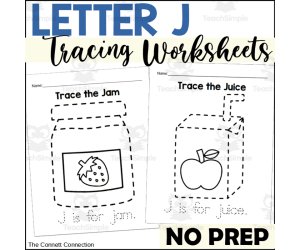 Letter J Tracing Worksheets