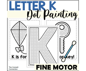 Letter K Dot Painting