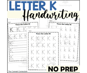 Letter K Handwriting Worksheets