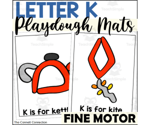 Letter K Playdough Mats