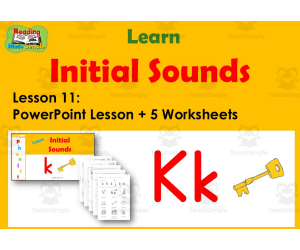 Letter K:  PowerPoint and Worksheets: Lesson 11