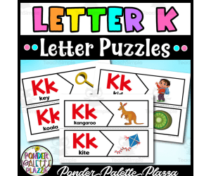 Letter K Puzzles - Beginning Sound
