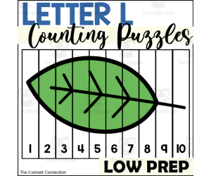 Letter L Counting to 10 Puzzles