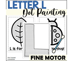 Letter L Dot Painting