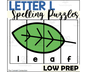 Letter L Spelling Puzzles