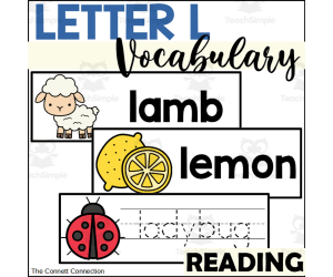 Letter L Vocabulary and Tracing Cards