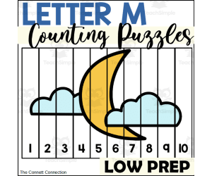 Letter M Counting to 10 Puzzles