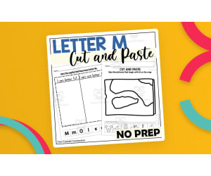Letter M Cut and Paste Worksheets