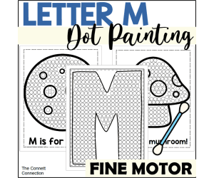 Letter M Dot Painting