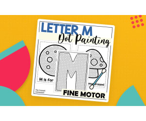 Letter M Dot Painting