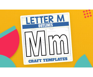Letter M Outline for Alphabet Crafts