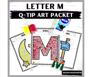 Letter M Q-Tip Packet