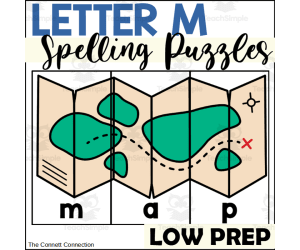 Letter M Spelling Puzzles