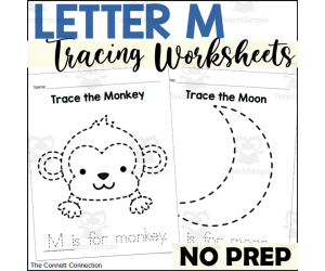 Letter M Tracing Worksheets