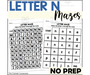 Letter N Mazes