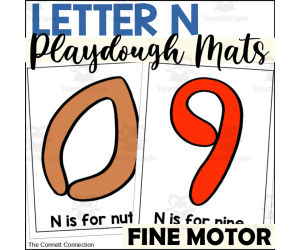 Letter N Playdough Mats
