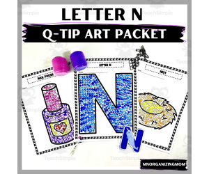 Letter N Q-Tip Art