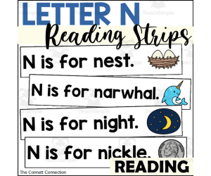 Letter N Reading Strips