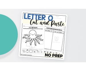 Letter O Cut and Paste Worksheets