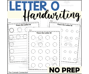 Letter O Handwriting Worksheets