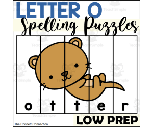 Letter O Spelling Puzzles