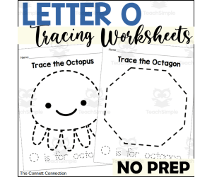 Letter O Tracing Worksheets