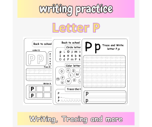 letter p handwriting practice - letter p tracing worksheets pdf