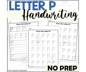 Letter P Handwriting Worksheets