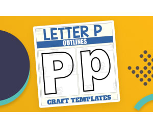 Letter P Outlines for Alphabet Crafts