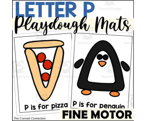 Letter P Playdough Mats