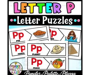 Letter P Puzzles - Beginning Sound