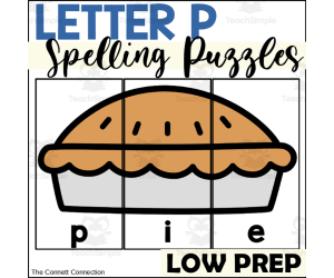 Letter P Spelling Puzzles