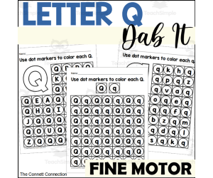 Letter Q Dab It Worksheets