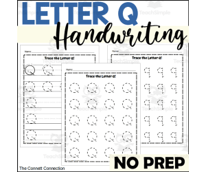 Letter Q Handwriting Worksheets