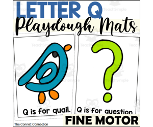 Letter Q Playdough Mats