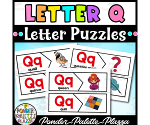 Letter Q Puzzles - Letter Q Beginning Sound