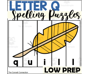 Letter Q Spelling Puzzles