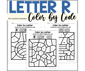 Letter R Alphabet Color by Code