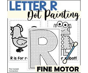 Letter R Dot Painting