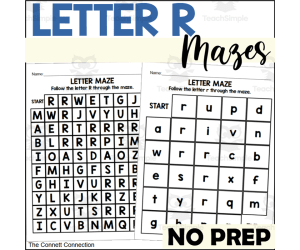 Letter R Mazes